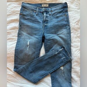 Madewell 9” High Rise Distressed Skinny Jeans